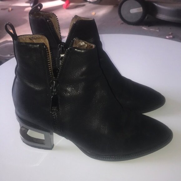 Ibiza Jeffrey Campbell black leather booties 8M - Picture 5 of 11